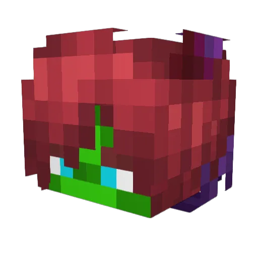 HOLITLOVE Minecraft avatar head, 3D render