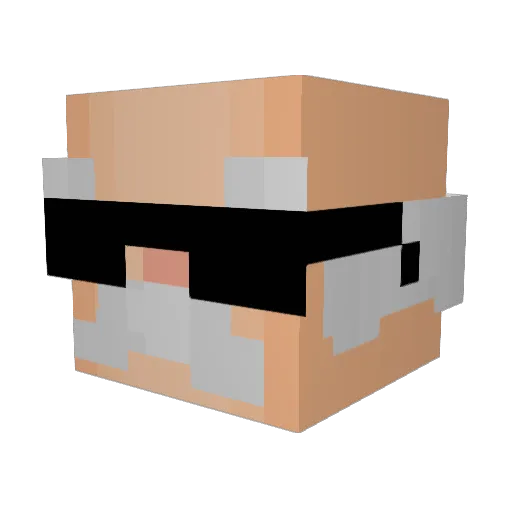 HOLLTROLL Minecraft avatar head, 3D render