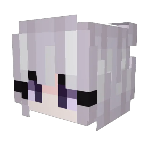 HOLOlove Minecraft avatar head, 3D render