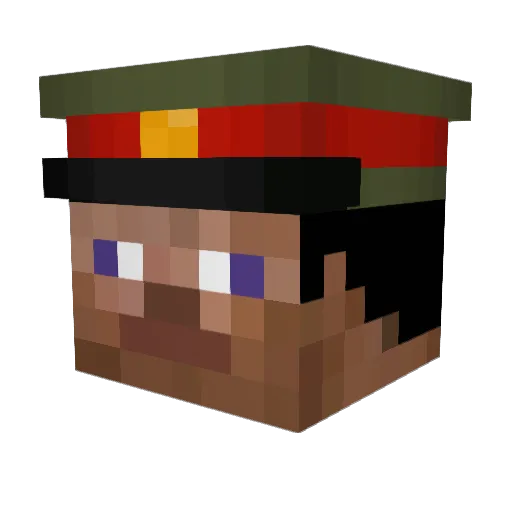 HOMOPHOBlC Minecraft avatar head, 3D render