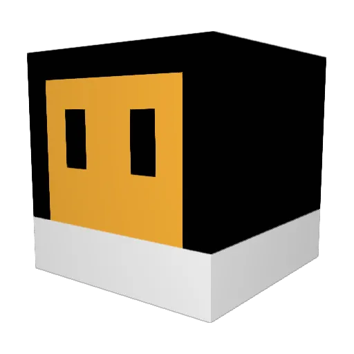HON2B Minecraft avatar head, 3D render