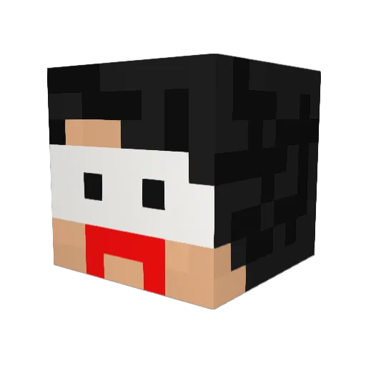 HONANATV36 Minecraft avatar head, 3D render
