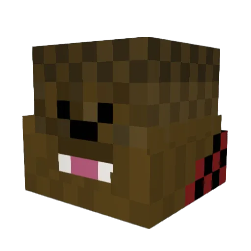 HONEYBADGERX69 Minecraft avatar head, 3D render