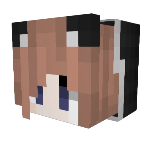 HONOKA7 Minecraft avatar head, 3D render