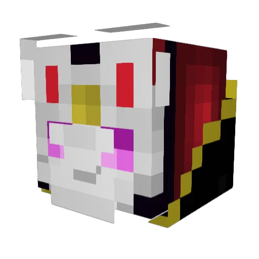 HOODEN Minecraft avatar head, 3D render
