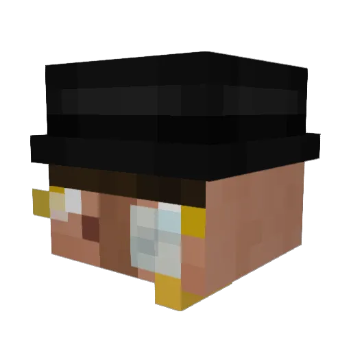 HOODREZ Minecraft avatar head, 3D render