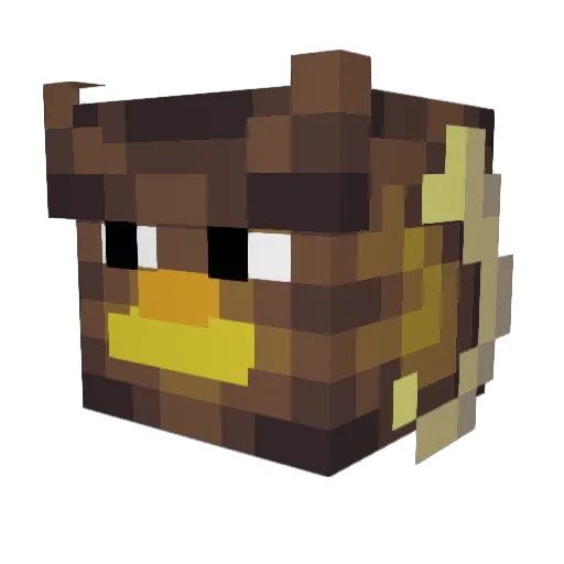 HOPSIN8 Minecraft avatar head, 3D render
