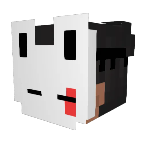 HOPSiEtv Minecraft avatar head, 3D render