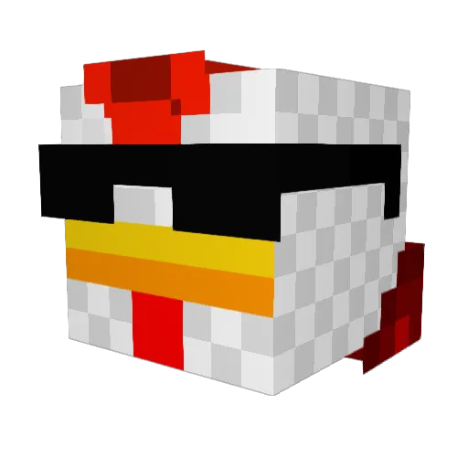 HORIO_BB Minecraft avatar head, 3D render