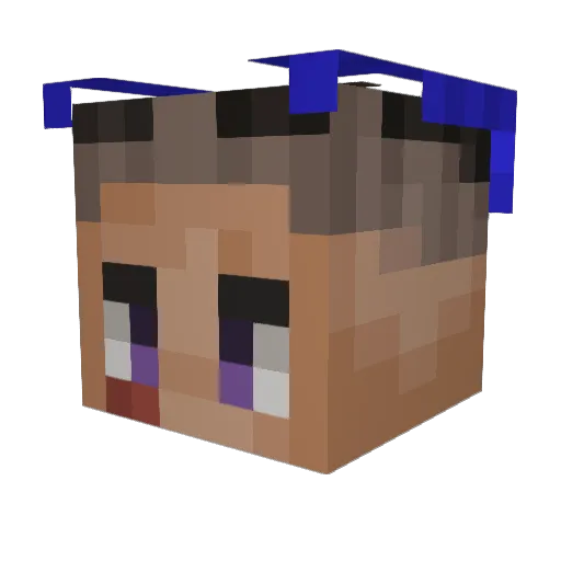 HOROMON Minecraft avatar head, 3D render