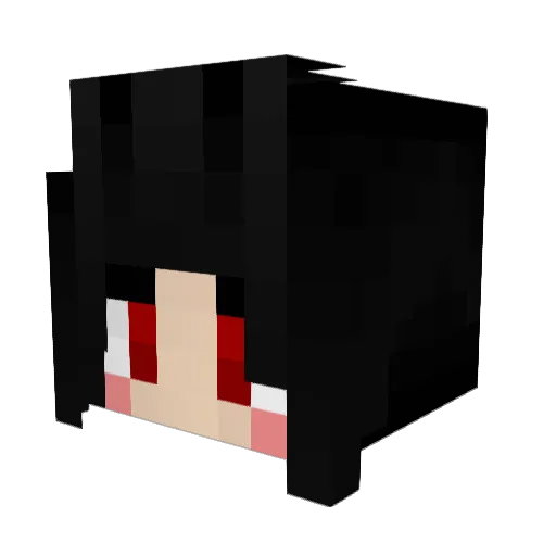 HORROR_yumeko Minecraft avatar head, 3D render