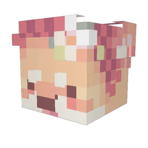 HOSHIMARA Minecraft avatar head, 3D render