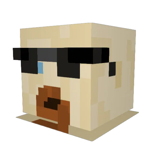 HOTHEAD77 Minecraft avatar head, 3D render