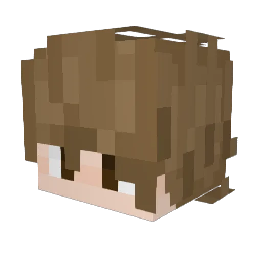 HOTRaman Minecraft avatar head, 3D render