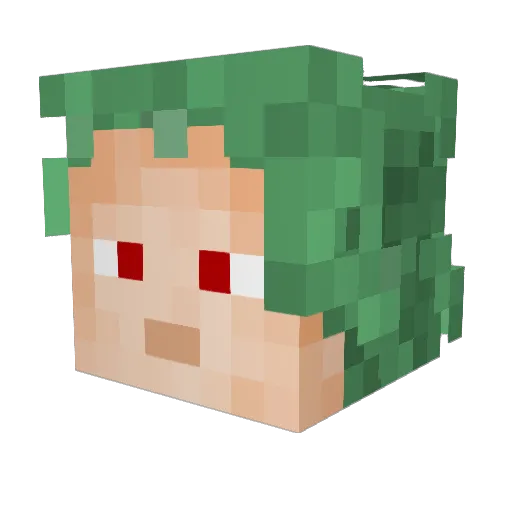 HOT_DOG_2020_ Minecraft avatar head, 3D render