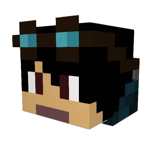 HOTwireZZZ Minecraft avatar head, 3D render