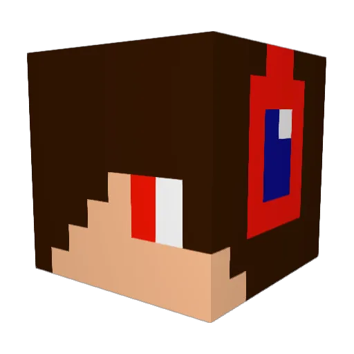 HOUBENATOR Minecraft avatar head, 3D render