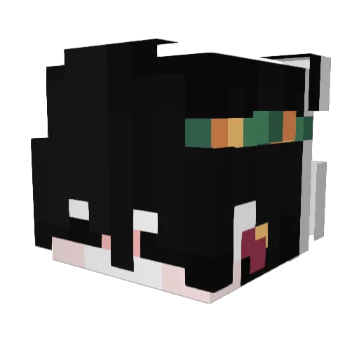 HOWCHno2 Minecraft avatar head, 3D render