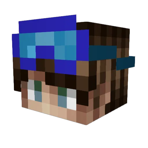HPComputer Minecraft avatar head, 3D render