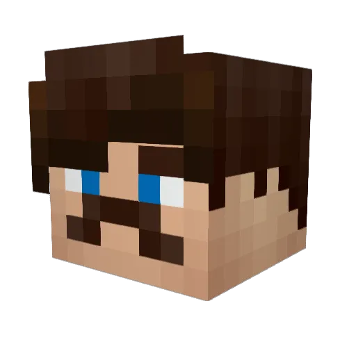 HPEV_aquatic Minecraft avatar head, 3D render