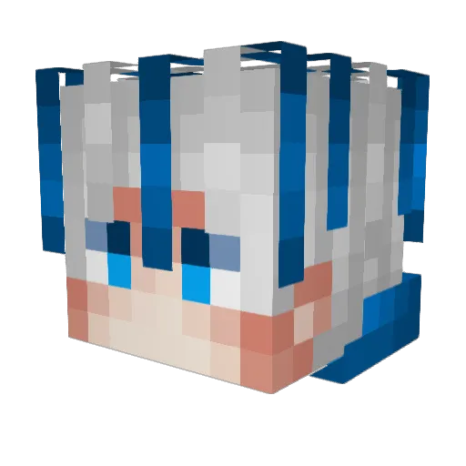 HPMota Minecraft avatar head, 3D render