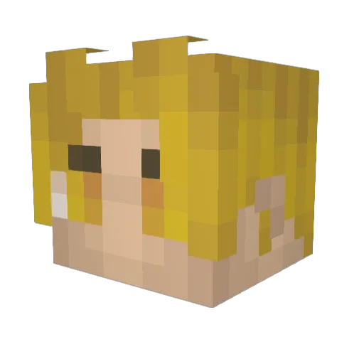 HPSupport Minecraft avatar head, 3D render