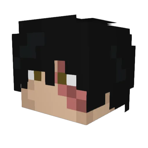HPatek Minecraft avatar head, 3D render