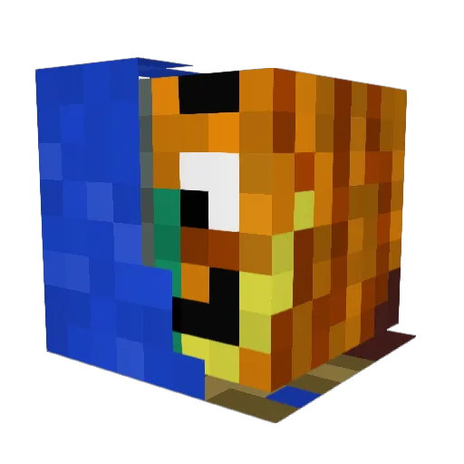 HQS2016 Minecraft avatar head, 3D render