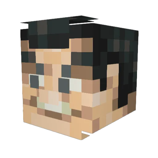 HQVBoy Minecraft avatar head, 3D render