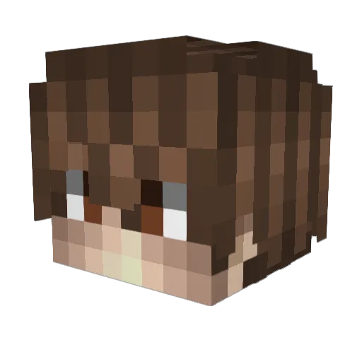 HQ_Cherry Minecraft avatar head, 3D render