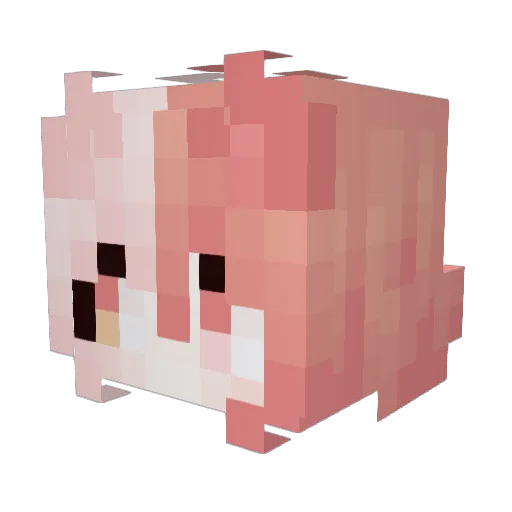 HQsama Minecraft avatar head, 3D render