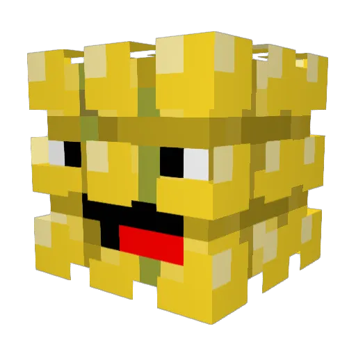 HRSHFL Minecraft avatar head, 3D render