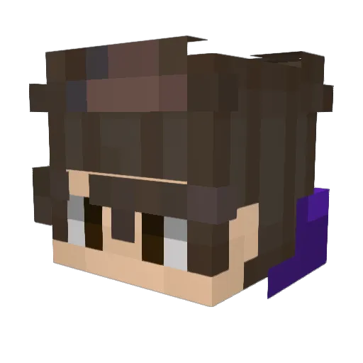 HRZBEAST Minecraft avatar head, 3D render