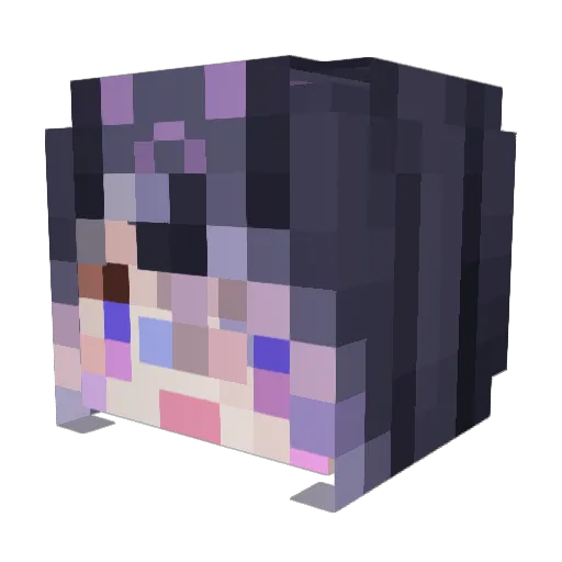 HSUN0117 Minecraft avatar head, 3D render