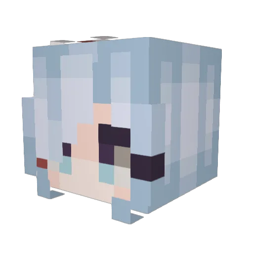 HSV68 Minecraft avatar head, 3D render