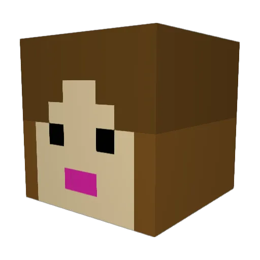 HS_Val Minecraft avatar head, 3D render