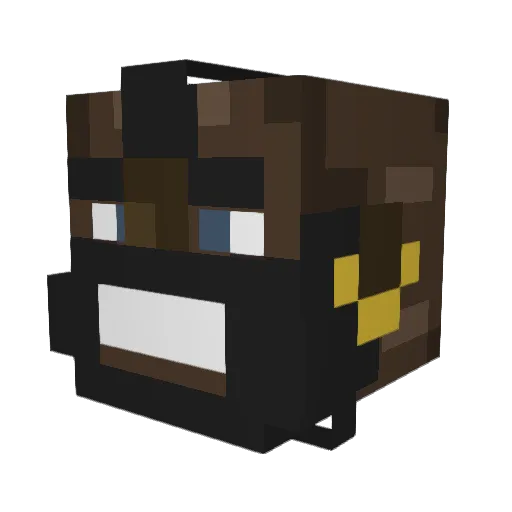 HScN Minecraft avatar head, 3D render