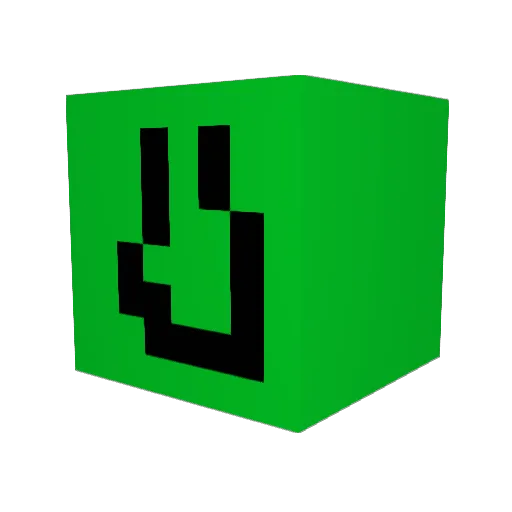 HSimple Minecraft avatar head, 3D render
