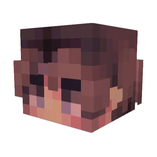 HT3w Minecraft avatar head, 3D render