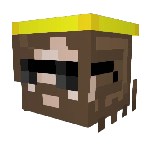 HT47 Minecraft avatar head, 3D render