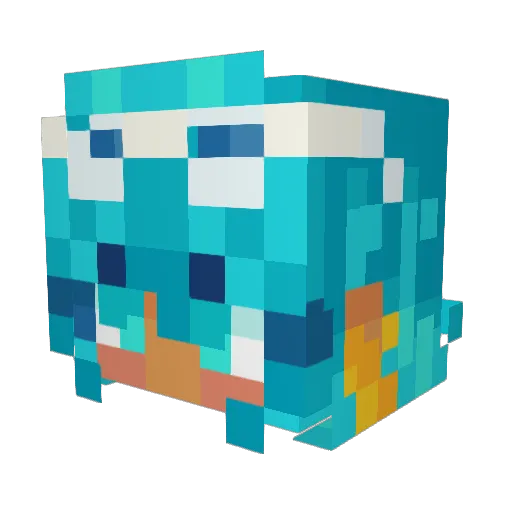 HT67RTJ Minecraft avatar head, 3D render