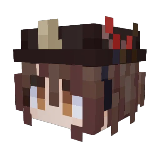 HTD1233 Minecraft avatar head, 3D render
