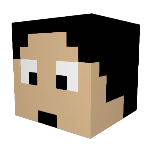 HTG0001 Minecraft avatar head, 3D render