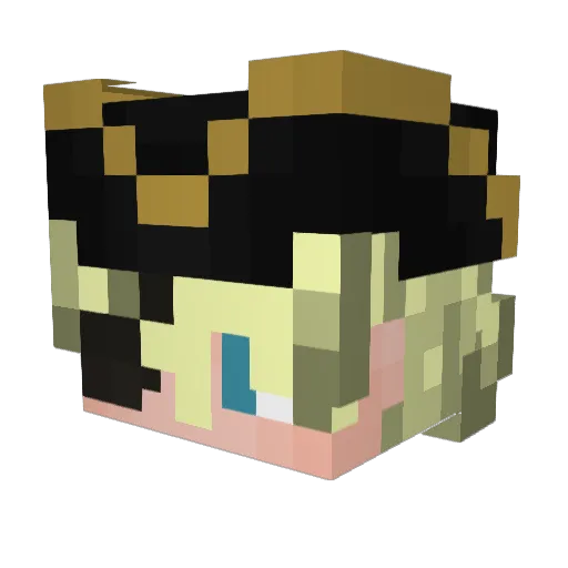 HTG_Cptn Minecraft avatar head, 3D render
