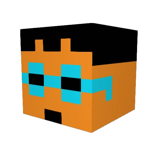 HTR1608 Minecraft avatar head, 3D render