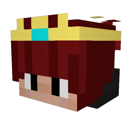HTStormFire Minecraft avatar head, 3D render