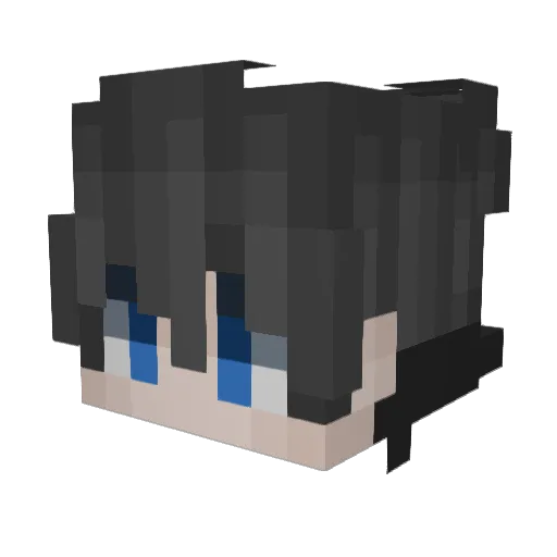 HUAIBAI Minecraft avatar head, 3D render