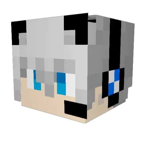 HUANK111 Minecraft avatar head, 3D render