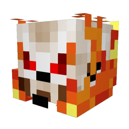 HUAYUTING Minecraft avatar head, 3D render