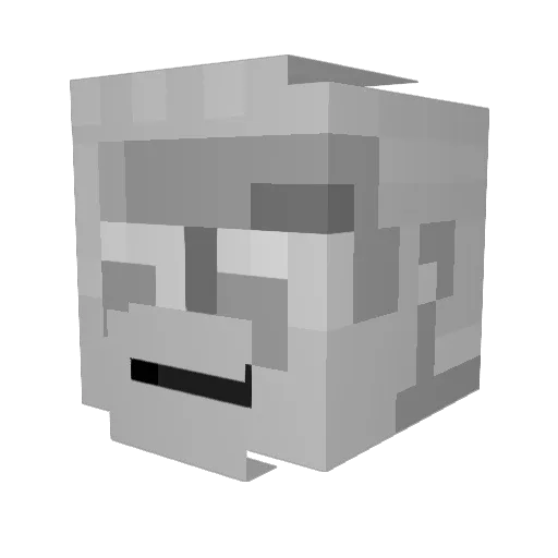 HUCKUB Minecraft avatar head, 3D render